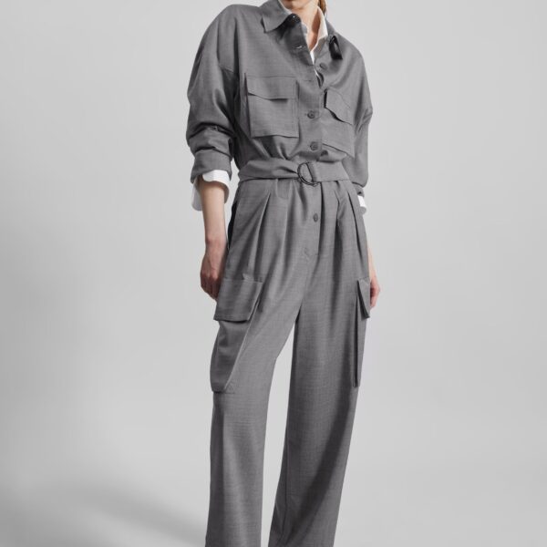 The Frankie Shop Linda Jumpsuit – Grey Melange, view 8
