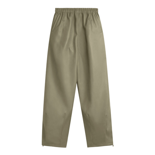 The Frankie Shop Oakdale Faux Leather Track Pants - Sage - Oversized Minimalist Pants in Green - Shop at Luxury Shoes 