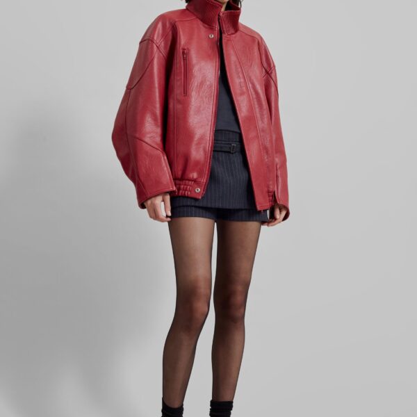 The Frankie Shop Zion Bomber Jacket – Red, view 5