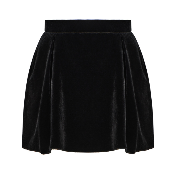 Ulyana Sergeenko A-line skort in soft velvet - Ulyana Sergeenko Corset Dress - Russian Couture - Shop at Luxury Shoes 