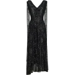 Ulyana Sergeenko Chiffon midi dress with sparkling lurex - Ulyana Sergeenko Corset Dress - Russian Couture - Shop at Luxury Shoes 