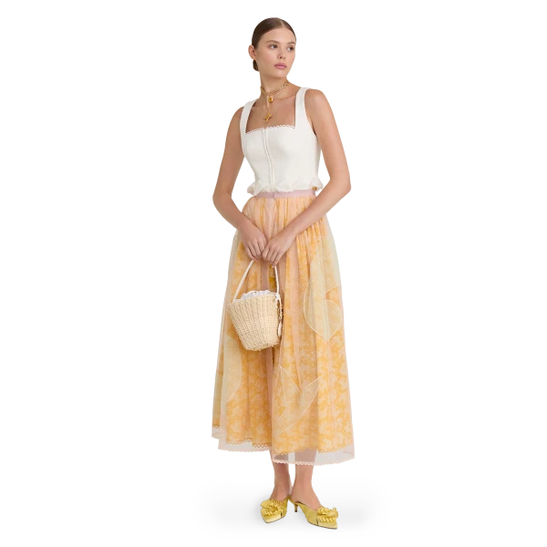 Ulyana Sergeenko Cotton and linen dress with a signature animal print - Ulyana Sergeenko Corset Dress - Russian Couture - Shop at Luxury Shoes 