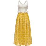 Ulyana Sergeenko Cotton and linen dress with a signature animal print - Ulyana Sergeenko Corset Dress - Russian Couture - Shop at Luxury Shoes 