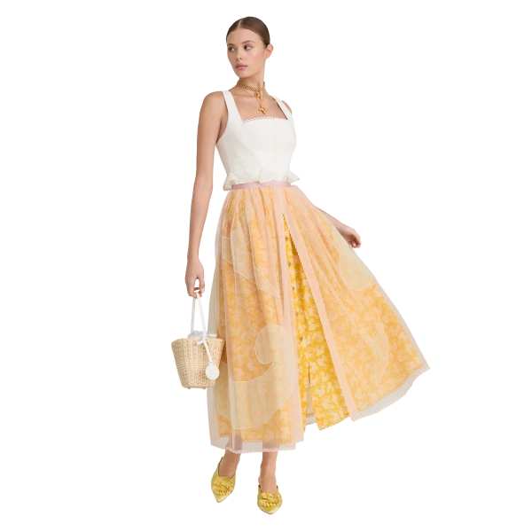 Ulyana Sergeenko Cotton and linen dress with a signature animal print - Ulyana Sergeenko Corset Dress - Russian Couture - Shop at Luxury Shoes 
