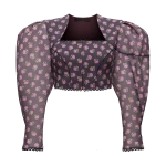 Ulyana Sergeenko Cotton blouse with a signature floral print - Ulyana Sergeenko Corset Dress - Russian Couture - Shop at Luxury Shoes 