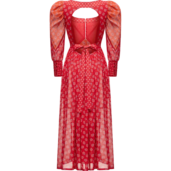 Ulyana Sergeenko Cotton dress in signature floral print - Ulyana Sergeenko Corset Dress - Russian Couture - Shop at Luxury Shoes 
