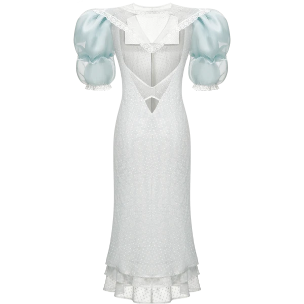 Ulyana Sergeenko Cotton dress with signature floral and animal prints - Ulyana Sergeenko Corset Dress - Russian Couture - Shop at Luxury Shoes 