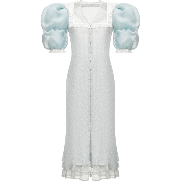 Ulyana Sergeenko Cotton dress with signature floral and animal prints - Ulyana Sergeenko Corset Dress - Russian Couture - Shop at Luxury Shoes 