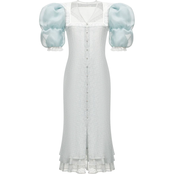 Ulyana Sergeenko Cotton dress with signature floral and animal prints - Ulyana Sergeenko Corset Dress - Russian Couture - Shop at Luxury Shoes 