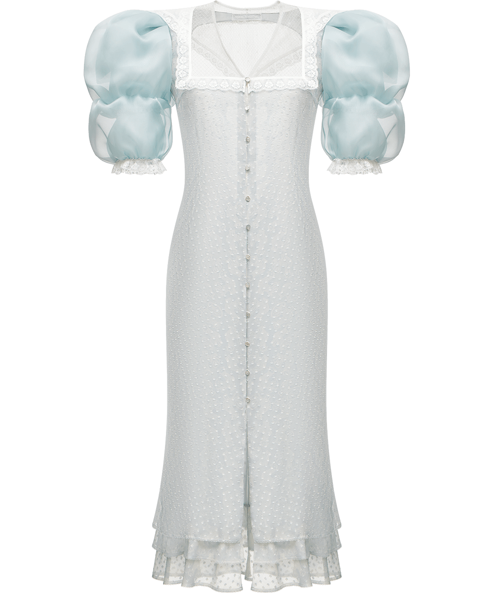Ulyana Sergeenko Cotton dress with signature floral and animal prints