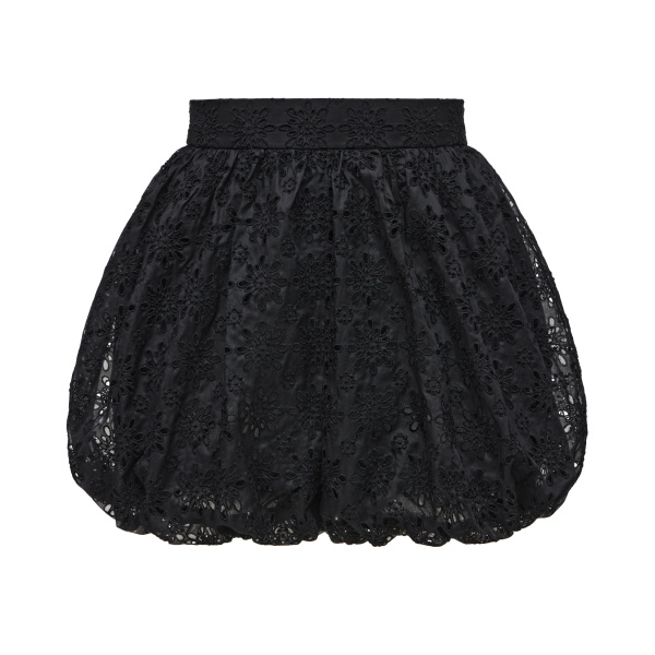 Ulyana Sergeenko Cotton shorts with floral embroidery - Ulyana Sergeenko Corset Dress - Russian Couture - Shop at Luxury Shoes 