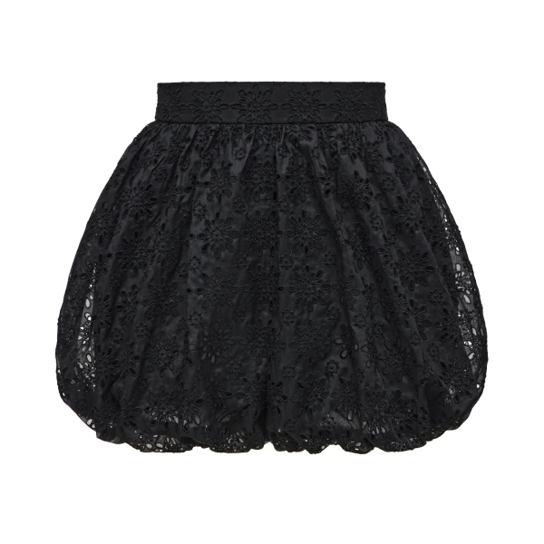 Ulyana Sergeenko Cotton shorts with floral embroidery - Ulyana Sergeenko Corset Dress - Russian Couture - Shop at Luxury Shoes 