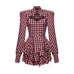 Ulyana Sergeenko Flannel dress - Ulyana Sergeenko Corset Dress - Russian Couture - Shop at Luxury Shoes 