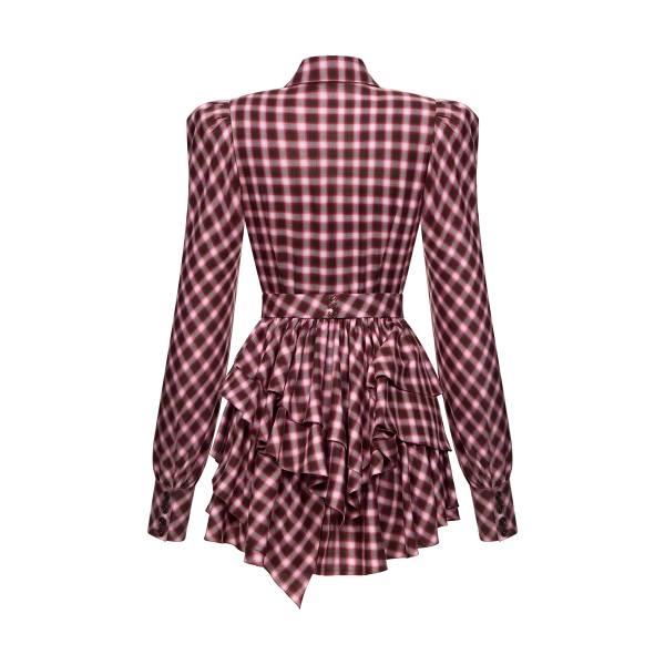 Ulyana Sergeenko Flannel dress - Ulyana Sergeenko Corset Dress - Russian Couture - Shop at Luxury Shoes 