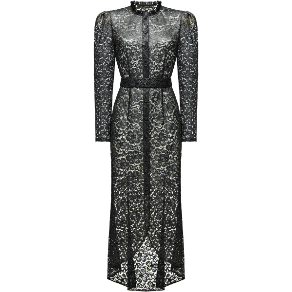 Ulyana Sergeenko Lace midi dress with floral patterns - Ulyana Sergeenko Corset Dress - Russian Couture - Shop at Luxury Shoes 