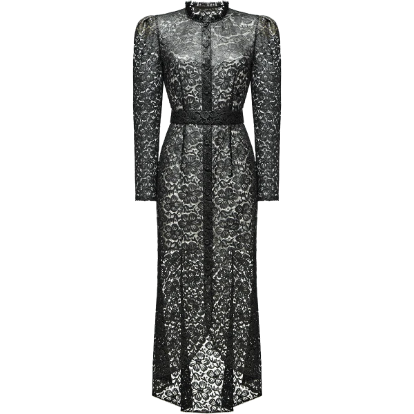 Ulyana Sergeenko Lace midi dress with floral patterns - Ulyana Sergeenko Corset Dress - Russian Couture - Shop at Luxury Shoes 