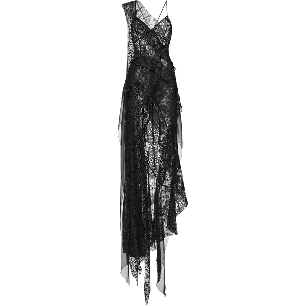 Ulyana Sergeenko Layered chiffon maxi dress with lurex - Ulyana Sergeenko Corset Dress - Russian Couture - Shop at Luxury Shoes 