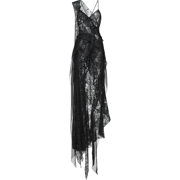 Ulyana Sergeenko Layered chiffon maxi dress with lurex - Ulyana Sergeenko Corset Dress - Russian Couture - Shop at Luxury Shoes 