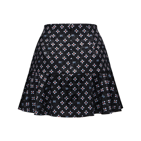 Ulyana Sergeenko Mini skirt made of silk with a signature print - Ulyana Sergeenko Corset Dress - Russian Couture - Shop at Luxury Shoes 