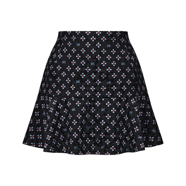 Ulyana Sergeenko Mini skirt made of silk with a signature print - Ulyana Sergeenko Corset Dress - Russian Couture - Shop at Luxury Shoes 