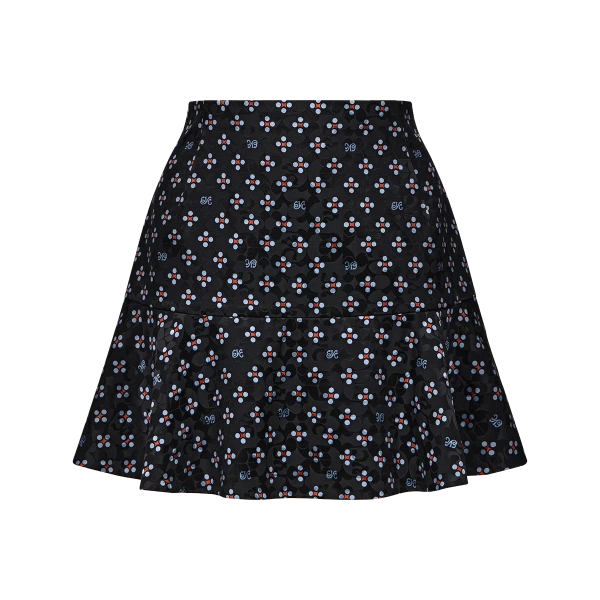 Ulyana Sergeenko Mini skirt made of silk with a signature print - Ulyana Sergeenko Corset Dress - Russian Couture - Shop at Luxury Shoes 