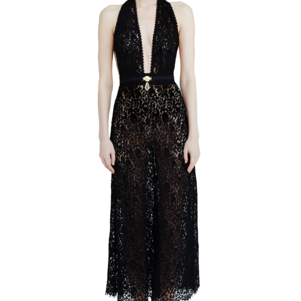 Ulyana Sergeenko Open-back lace midi dress, view 2