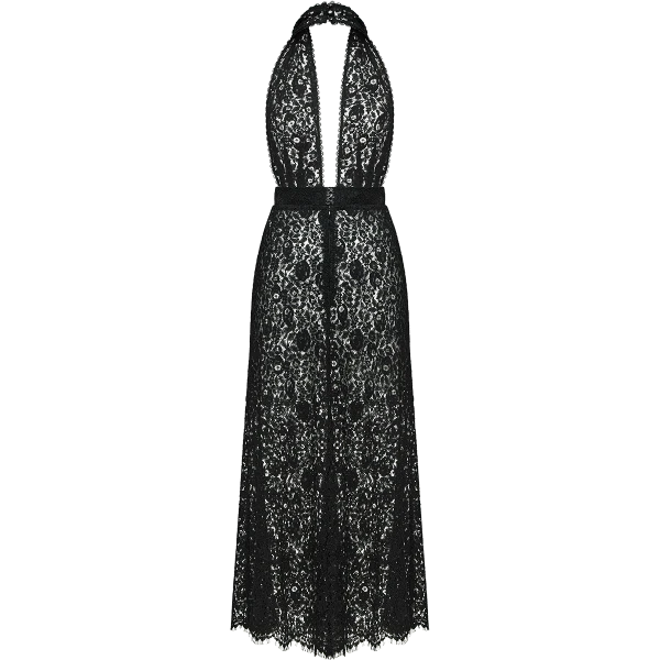 Ulyana Sergeenko Open-back lace midi dress - Ulyana Sergeenko Corset Dress - Russian Couture - Shop at Luxury Shoes 