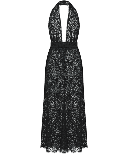 Ulyana Sergeenko Open-back lace midi dress - Ulyana Sergeenko Corset Dress - Russian Couture - Shop at Luxury Shoes 
