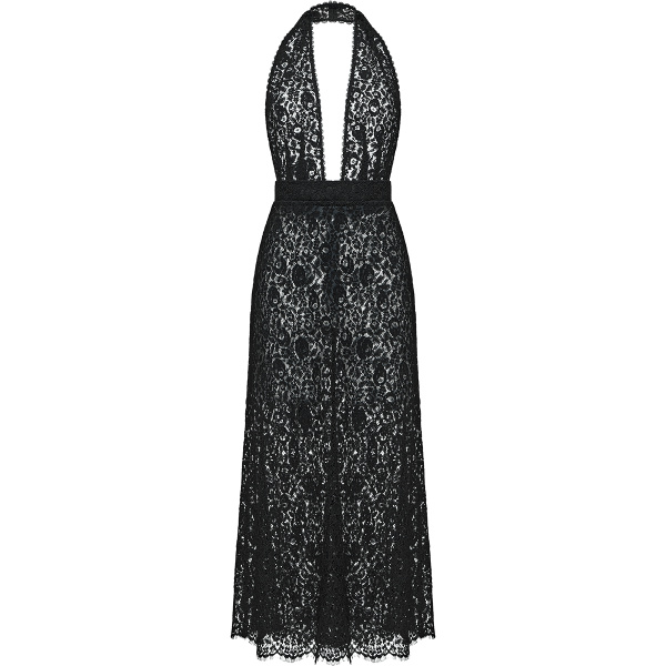 Ulyana Sergeenko Open-back lace midi dress - Ulyana Sergeenko Corset Dress - Russian Couture - Shop at Luxury Shoes 