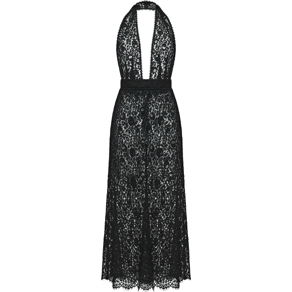 Ulyana Sergeenko Open-back lace midi dress - Ulyana Sergeenko Corset Dress - Russian Couture - Shop at Luxury Shoes 
