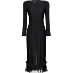 Ulyana Sergeenko Silk chiffon midi dress - Ulyana Sergeenko Corset Dress - Russian Couture - Shop at Luxury Shoes 