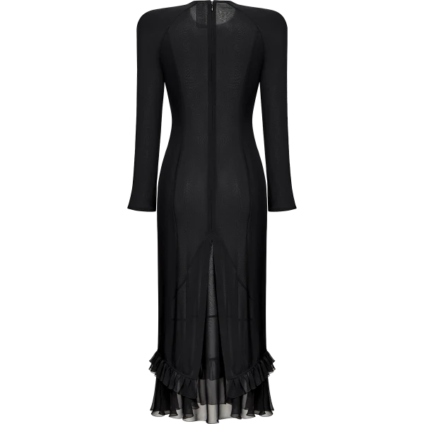 Ulyana Sergeenko Silk chiffon midi dress, view 2