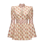 Ulyana Sergeenko Silk jacquard dress with a signature print - Ulyana Sergeenko Corset Dress - Russian Couture - Shop at Luxury Shoes 