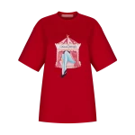 Ulyana Sergeenko T-shirt with a signature print - Ulyana Sergeenko Corset Dress - Russian Couture - Shop at Luxury Shoes 