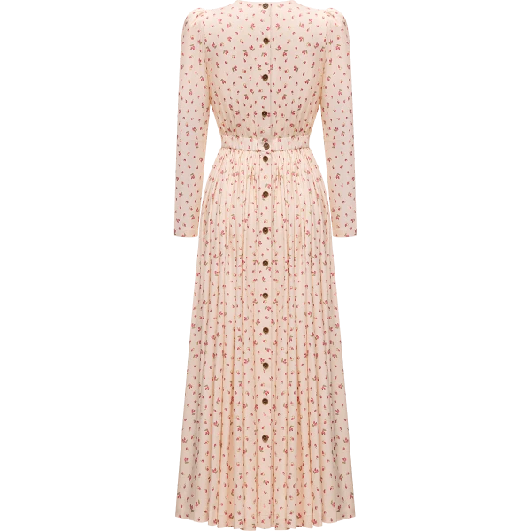 Ulyana Sergeenko Viscose dress with a signature floral print - Ulyana Sergeenko Corset Dress - Russian Couture - Shop at Luxury Shoes 