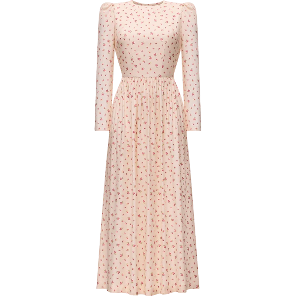 Ulyana Sergeenko Viscose dress with a signature floral print - Ulyana Sergeenko Corset Dress - Russian Couture - Shop at Luxury Shoes 