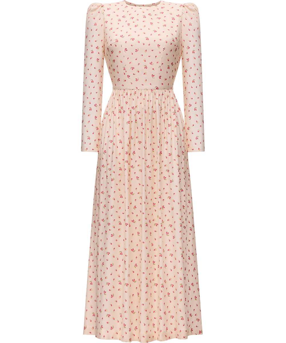 Ulyana Sergeenko Viscose dress with a signature floral print