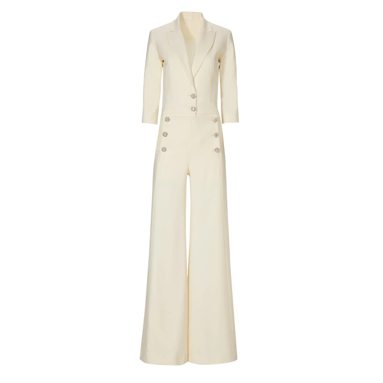 Costarellos Jumpsuit - Romantic Greek Lace - Shop at Luxury Shoes 