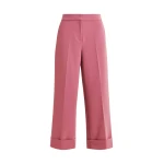 Essentiel Antwerp Vintage pink cropped pants with folded cuffs - Essentiel Antwerp Pants - Colorful Belgian Design - Shop at Luxury Shoes 