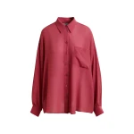 Essentiel Antwerp Vintage pink ruffle-sleeve shirt - Essentiel Antwerp Shirts - Colorful Belgian Design - Shop at Luxury Shoes 