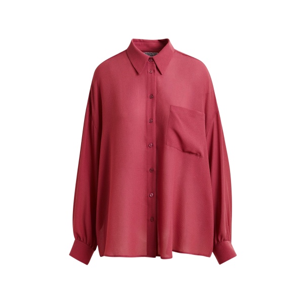 Essentiel Antwerp Vintage pink ruffle-sleeve shirt - Essentiel Antwerp Shirts - Colorful Belgian Design - Shop at Luxury Shoes 