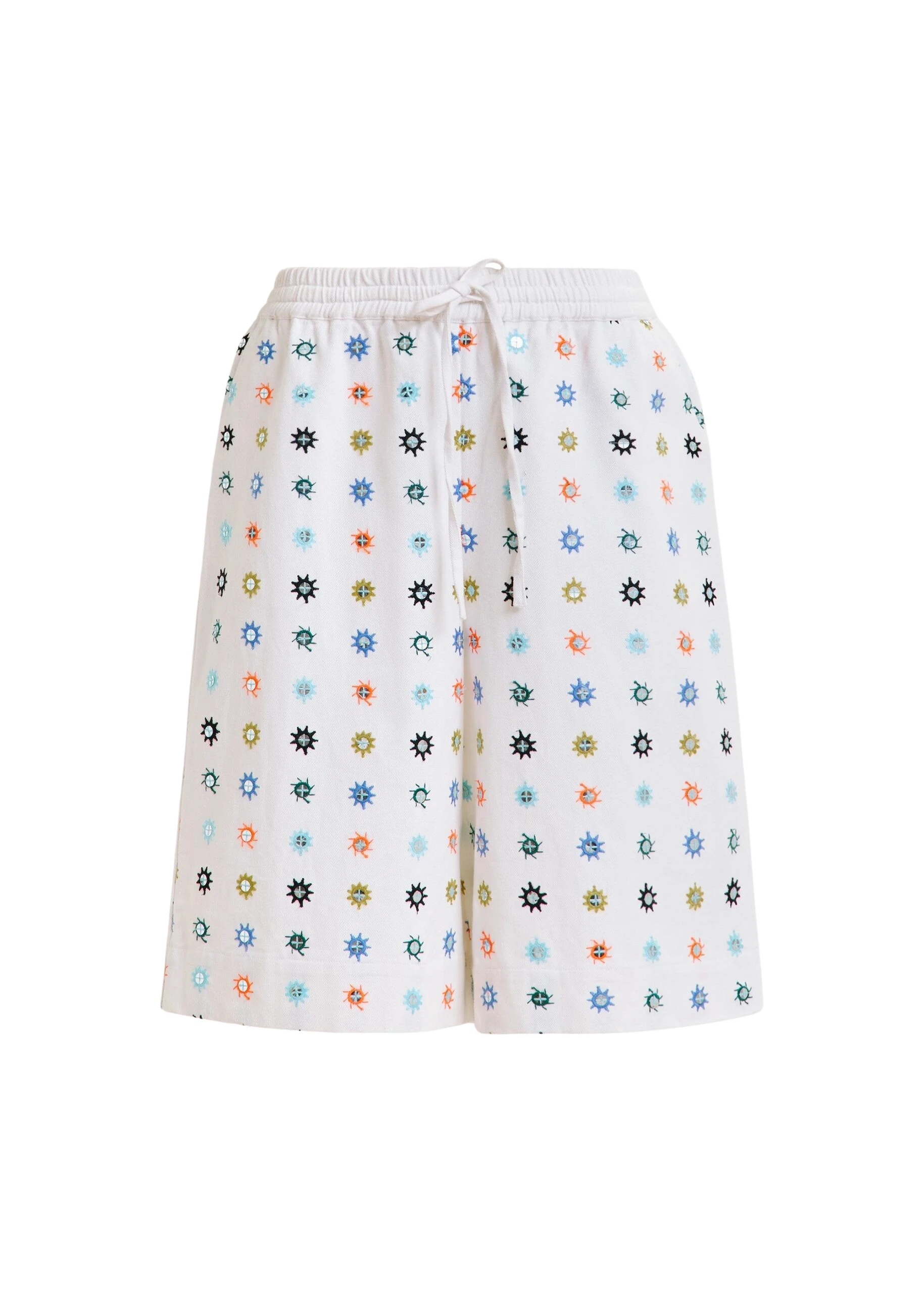 White-and-multicolor-embroidered-cotton-shorts-with-mirror-accents-Essentiel-Antwerp-Shorts-scaled66939_nobg Essentiel Antwerp White and multicolor embroidered cotton shorts with mirror accents - Essentiel Antwerp Shorts - Colorful Belgian Design - Shop at Luxury Shoes