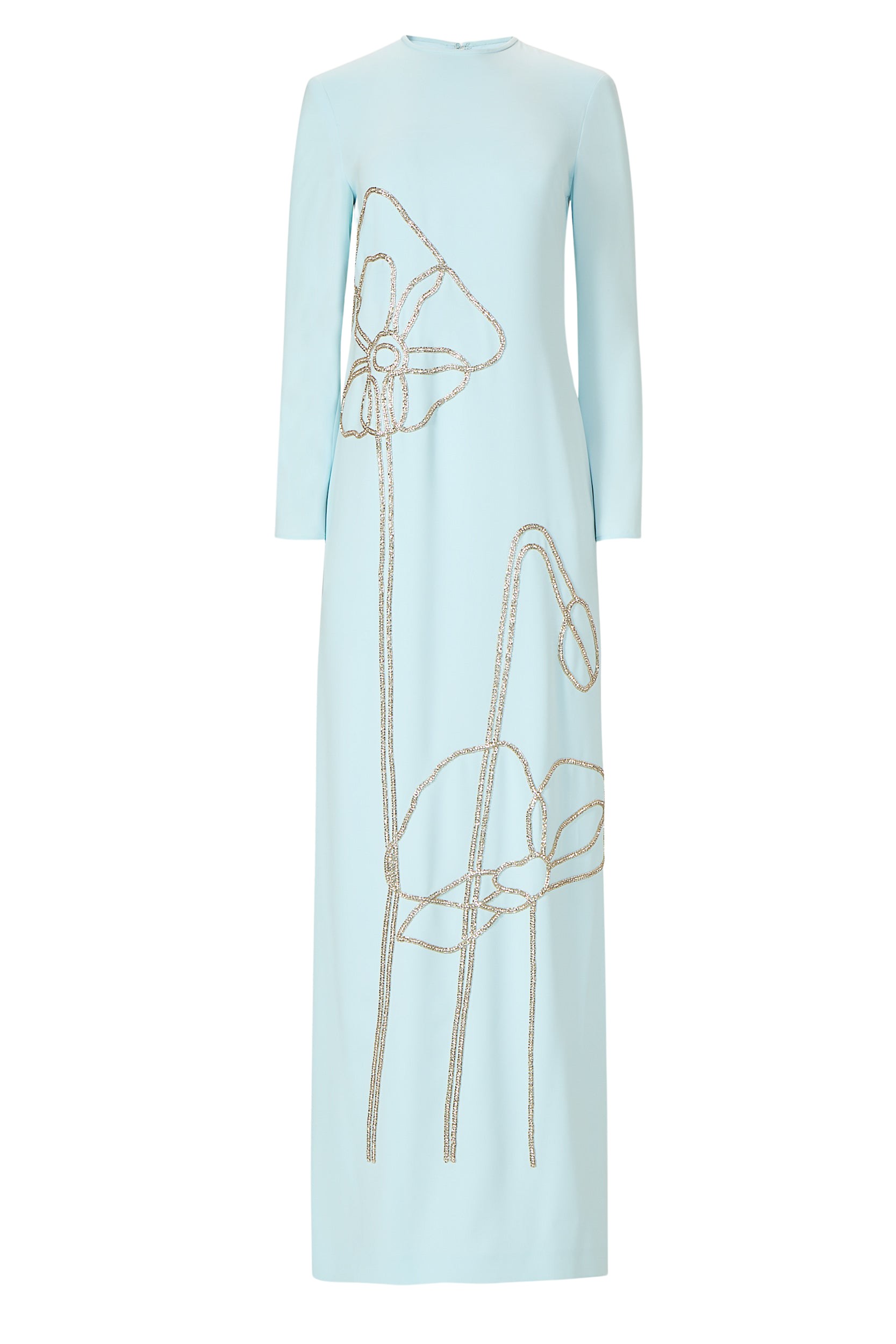 Costarellos Zarie Crepe Column Gown