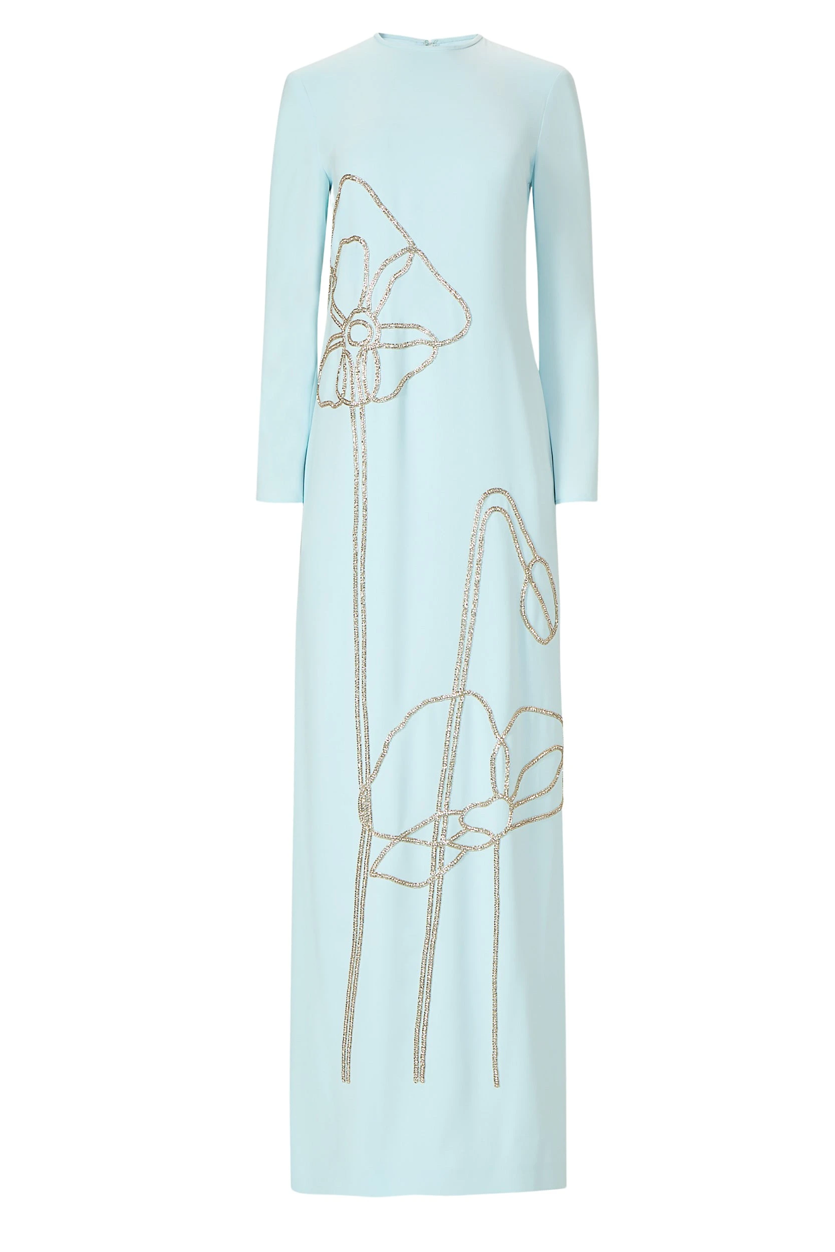 Zarie-Crepe-Column-Gown-Costarellos-Dresses53854_nobg Costarellos Dresses - Romantic Greek Lace - Shop at Luxury Shoes