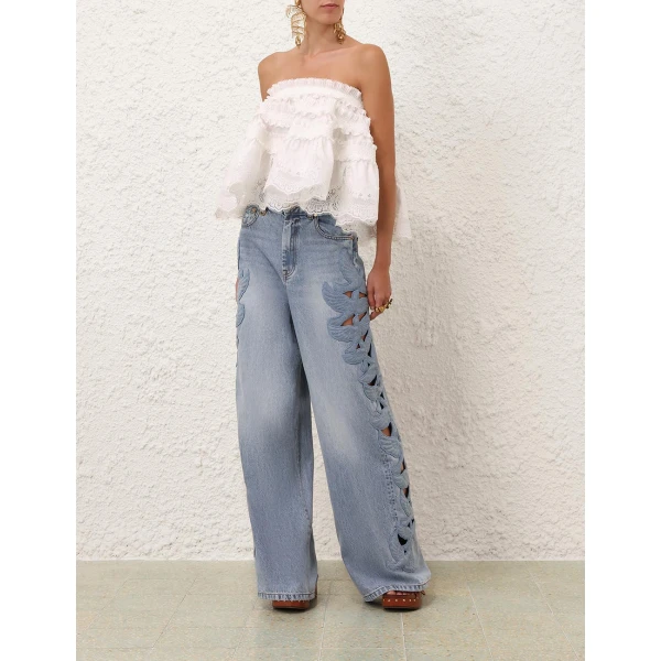 Elevate your elegance in this Zimmermann Tops available now at Luxury Shoes 