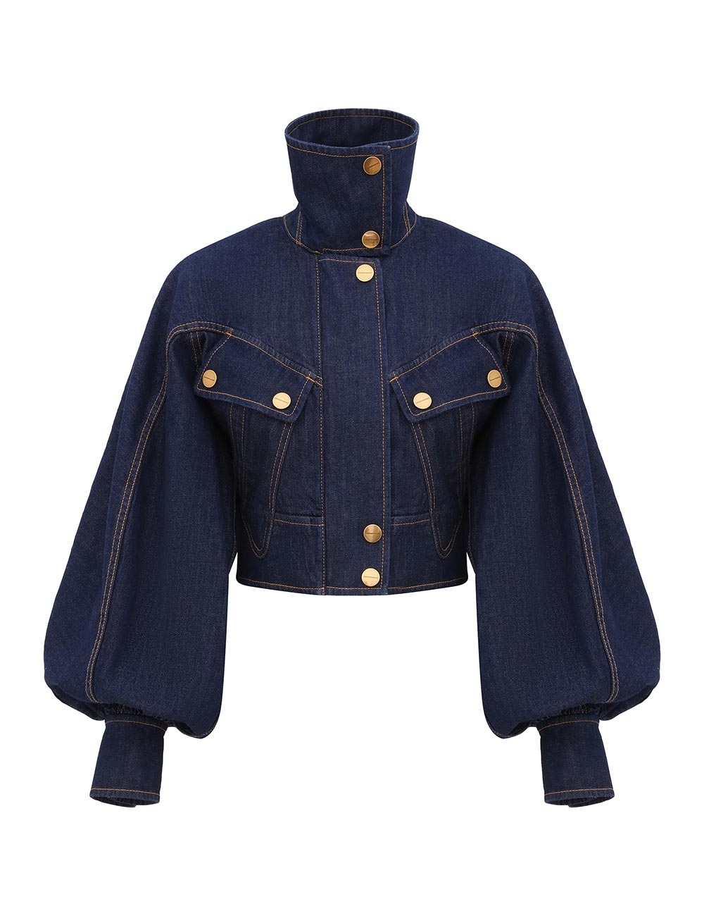 Zimmermann Luna Denim Utility Bomber Jacket