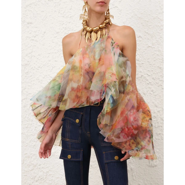 Elevate your elegance in this Zimmermann Tops available now at Luxury Shoes 