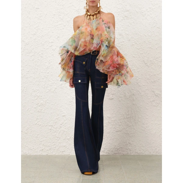 Elevate your elegance in this Zimmermann Tops available now at Luxury Shoes 