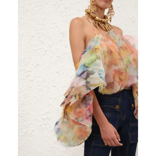 Elevate your elegance in this Zimmermann Tops available now at Luxury Shoes 