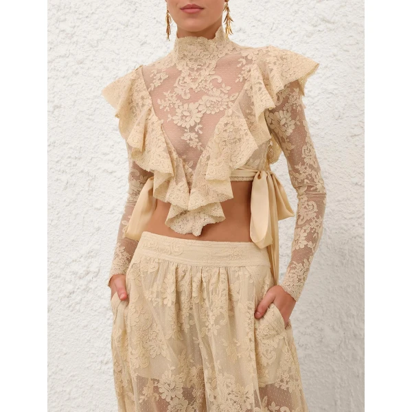 Elevate your elegance in this Zimmermann Tops available now at Luxury Shoes 
